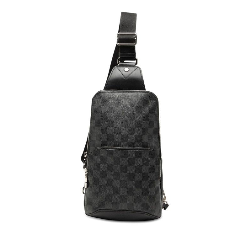 Louis Vuitton Damier Avenue Sling Bag Black Leather