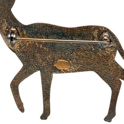 Chanel CC Logo Reindeer Brooch Gold Plated Faux Pearl — view 3