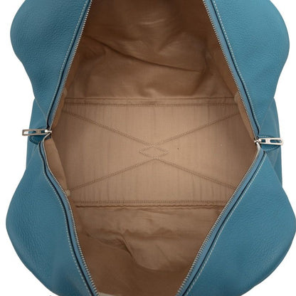 Hermes Victoria 43 Boston Bag Blue Jean Togo — view 5