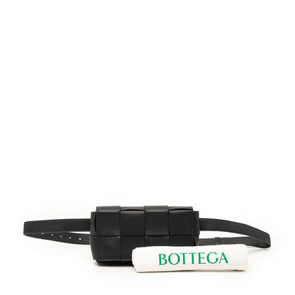 Bottega Veneta Maxi Intrecciato Cassette Belt Bag Black Leather — view 7