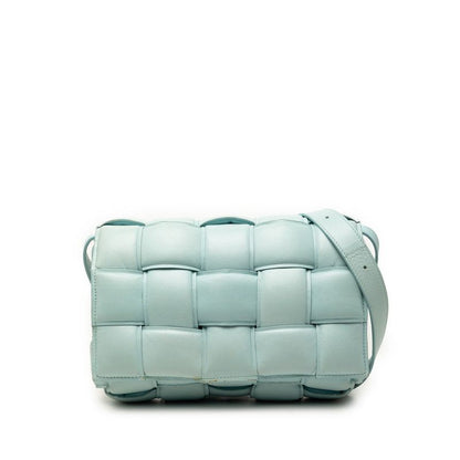 Bottega Veneta Maxi Intrecciato Padded Cassette Crossbody Shoulder Bag Blue