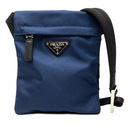 Prada Shoulder Bag Navy Black Nylon
