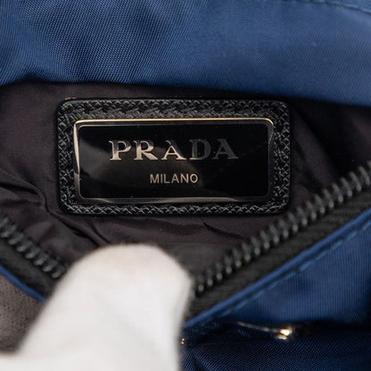 Prada Shoulder Bag Navy Black Nylon — view 5