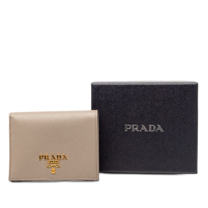Prada Bifold Wallet Gray Multicolor Saffiano Leather — view 7