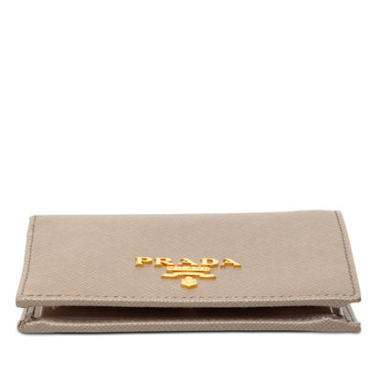Prada Bifold Wallet Gray Multicolor Saffiano Leather — view 3