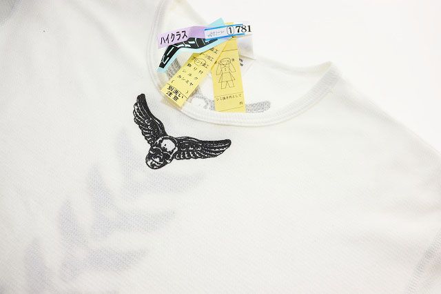 Chrome Hearts Vintage Foti Thermal Tee White L Skull Wing Print Long T-Shirt — view 3