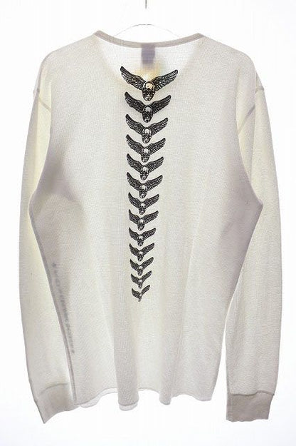 Chrome Hearts Vintage Foti Thermal Tee White L Skull Wing Print Long T-Shirt — view 2