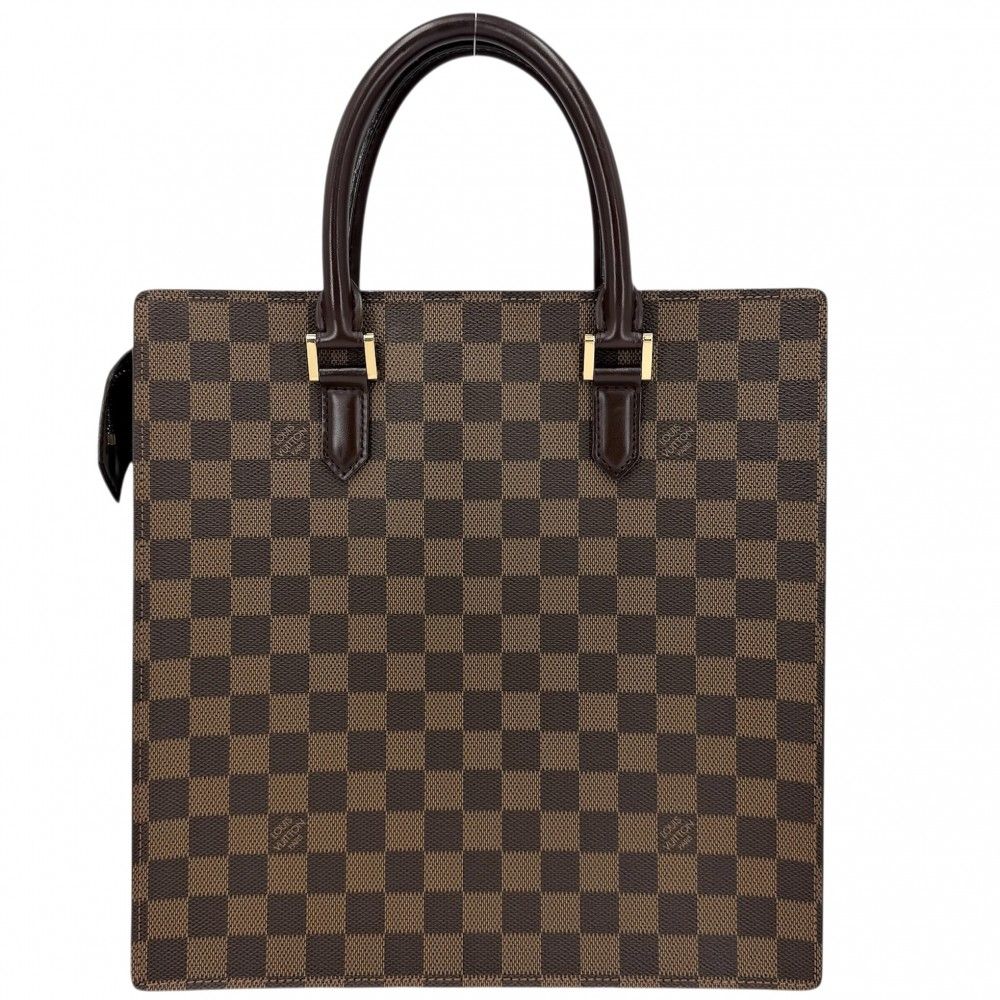 Louis Vuitton Tote Venice PM Handbag Damier Canvas Brown Gold
