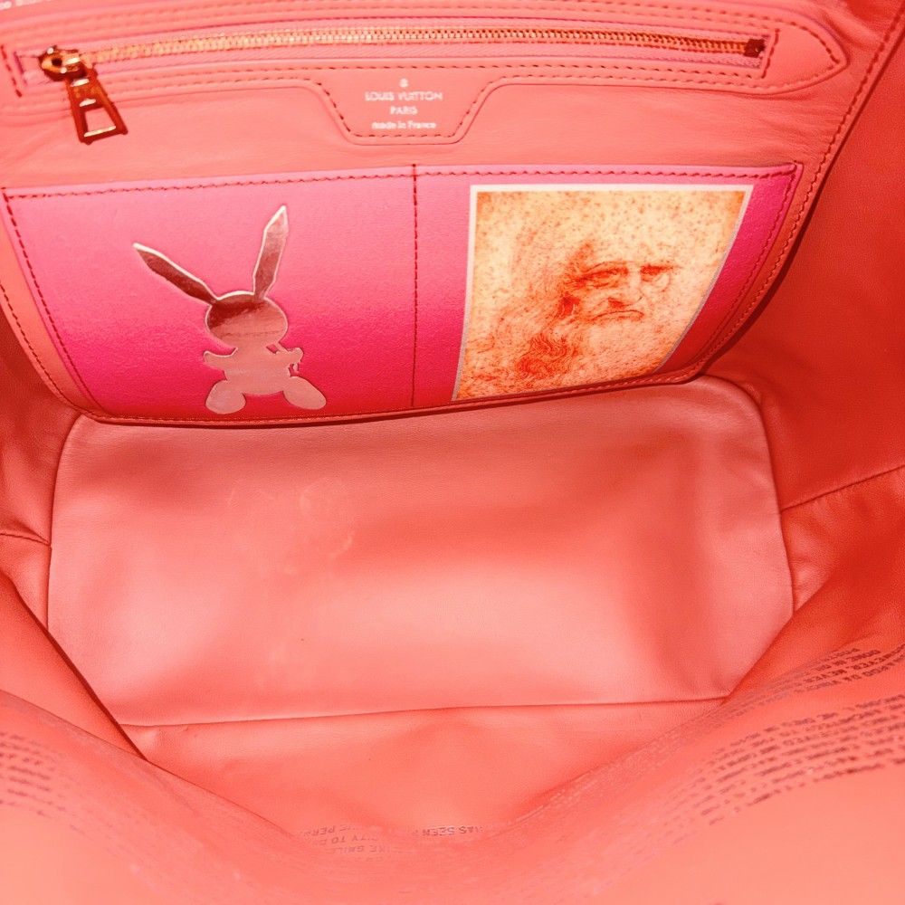 Louis Vuitton Tote Masters Collection Neverfull MM Mona Lisa Poppy Petal — view 4