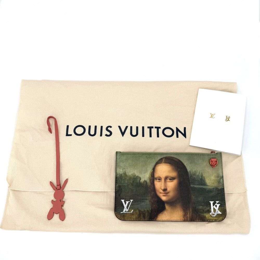 Louis Vuitton Tote Masters Collection Neverfull MM Mona Lisa Poppy Petal — view 9