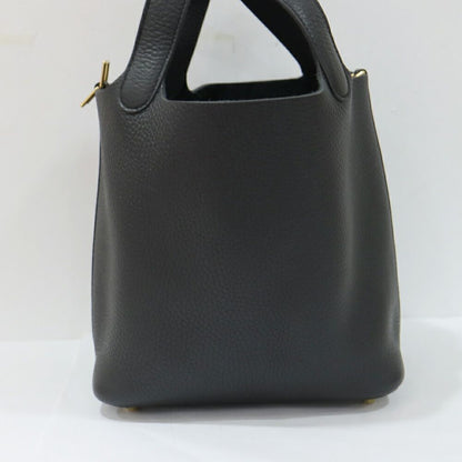 Hermes Picotin Lock PM Black Taurillon Gold Bag — view 3