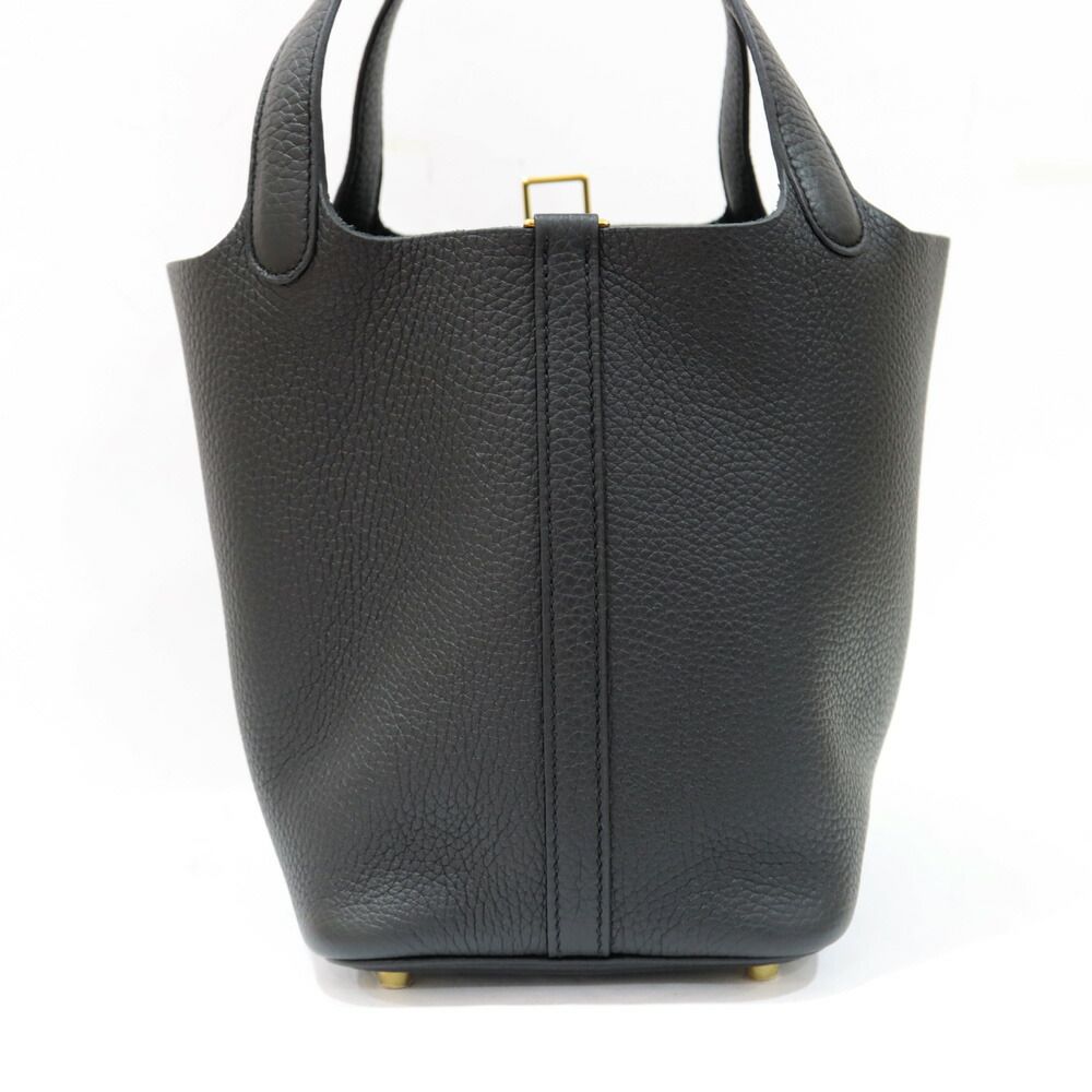 Hermes Picotin Lock PM Black Taurillon Gold Bag — view 2