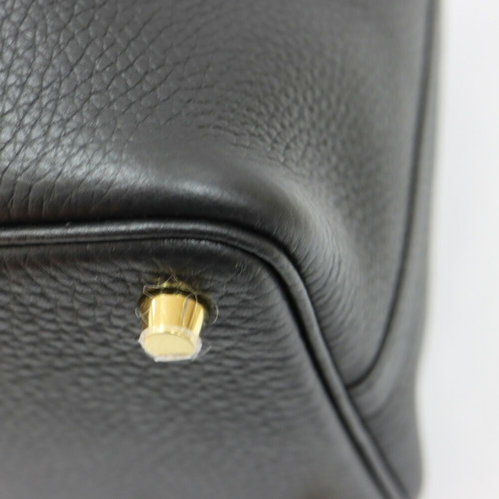 Hermes Picotin Lock PM Black Taurillon Gold Bag — view 6