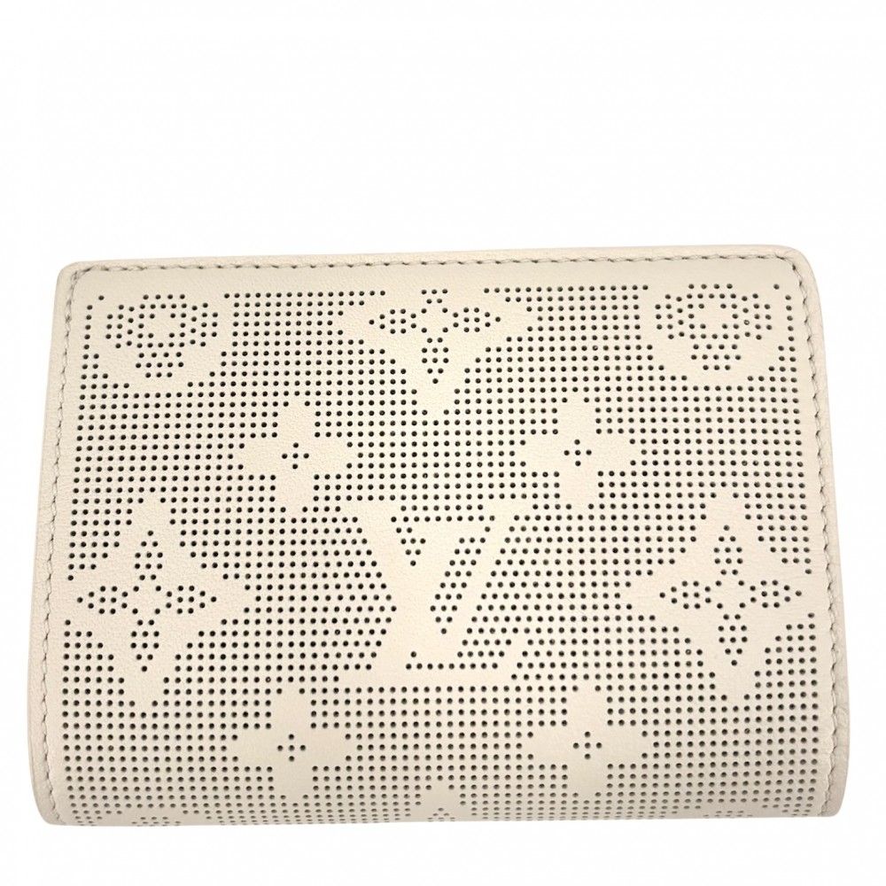 Louis Vuitton Trifold Wallet Monogram Mahina Portefeuille Compact Mini Ivory — view 2