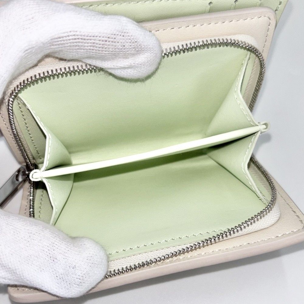 Louis Vuitton Trifold Wallet Monogram Mahina Portefeuille Compact Mini Ivory — view 5