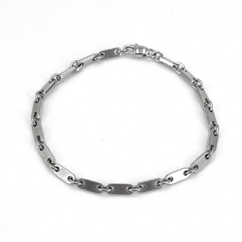 Cartier Bangle Figaro 18k WG Bracelet White Gold