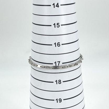 Cartier Bangle Figaro 18k WG Bracelet White Gold — view 4