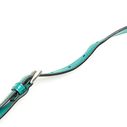 Prada Handbag Shoulder Back 2-Way Turquoise Blue Leather Suede — view 4