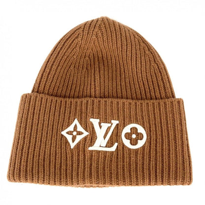 Louis Vuitton Knit Cap Bi Ni LV Head Line Cap Hat S Wool Brown