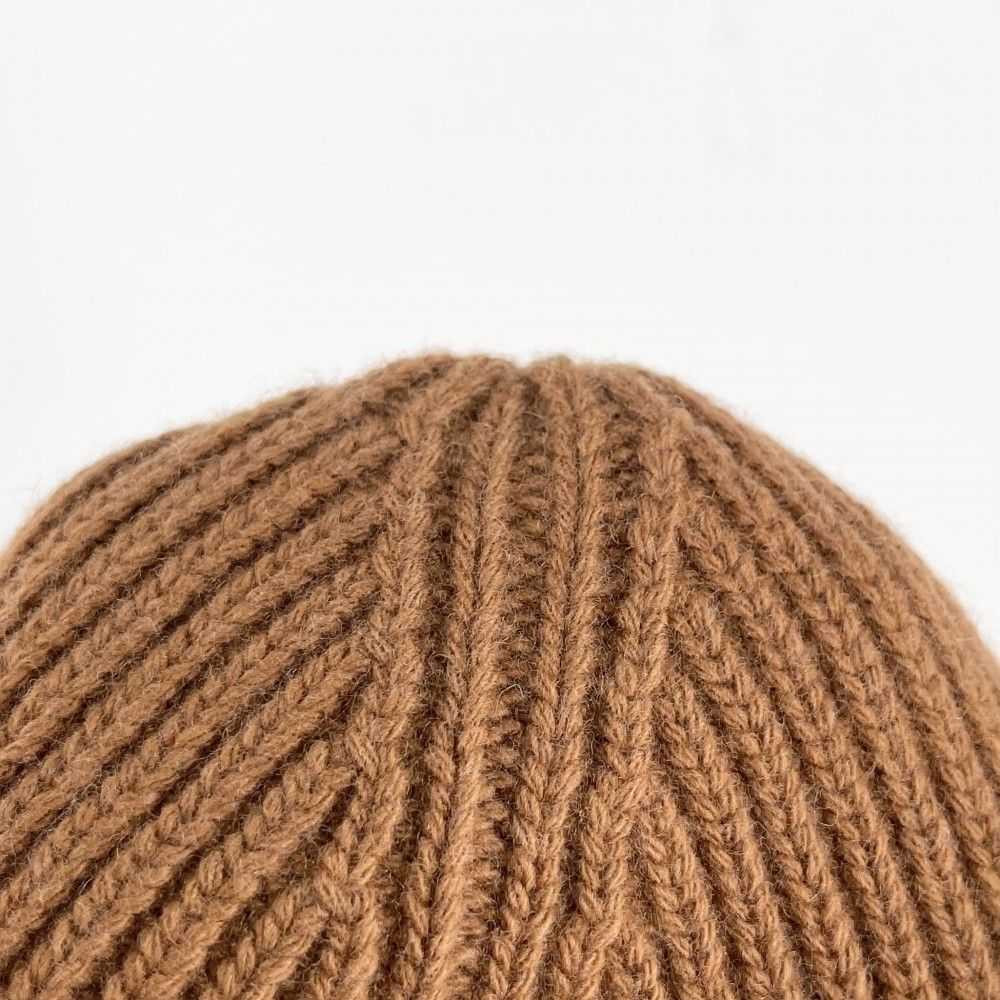 Louis Vuitton Knit Cap Bi Ni LV Head Line Cap Hat S Wool Brown — view 5