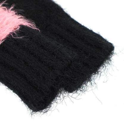 Chanel Multi Fabric Shaggy Knit Sweater Black Pink 34 — view 5