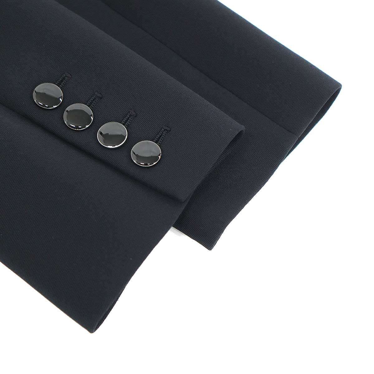 Hermes Silk Tailored Jacket Black 42 — view 5