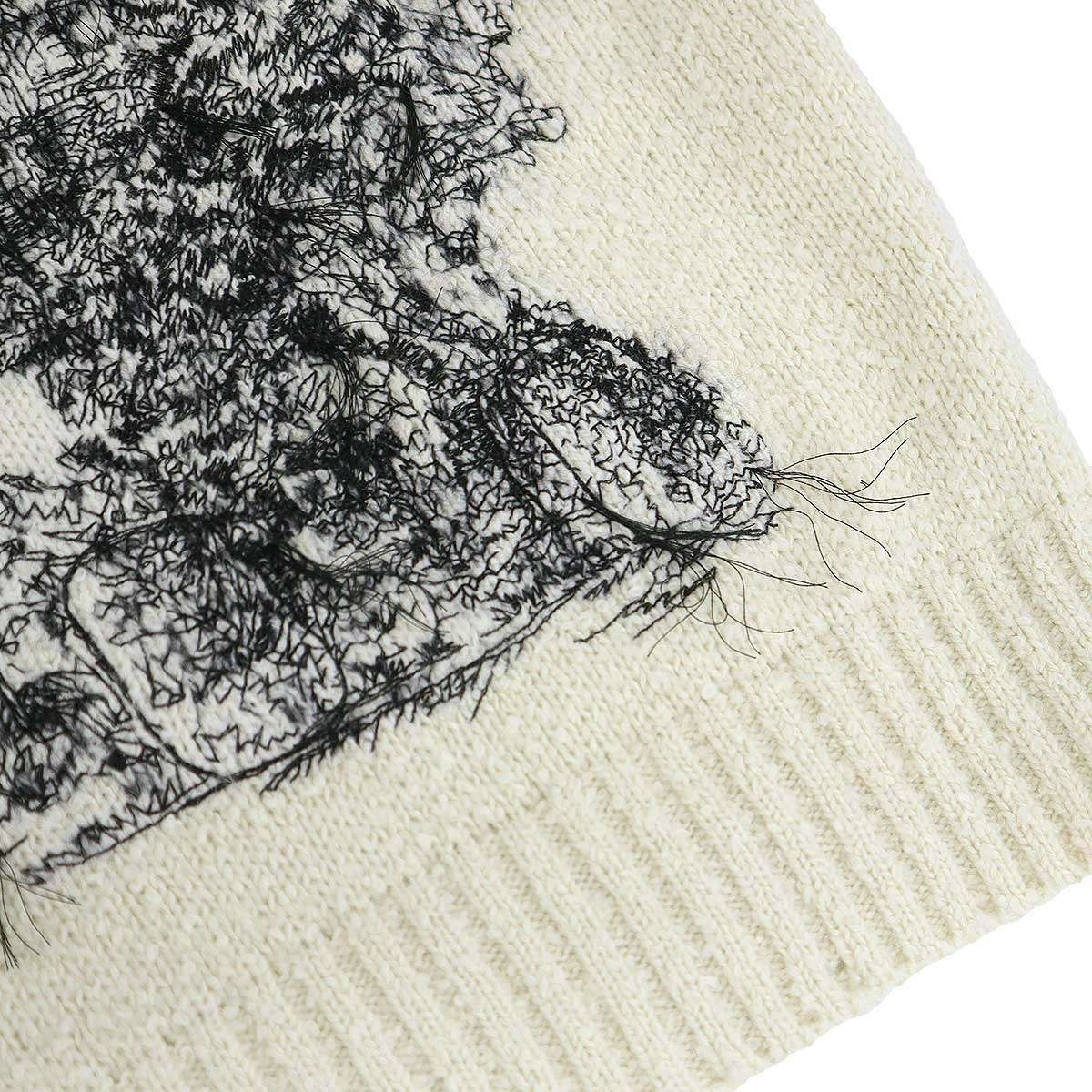 Dior Toile de Jouy Scottish Blend Knit Sweater Ivory Black — view 6