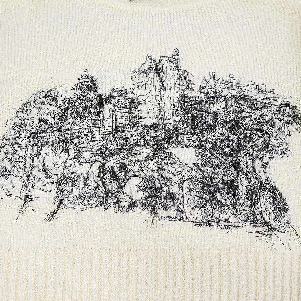 Dior Toile de Jouy Scottish Blend Knit Sweater Ivory Black — view 7