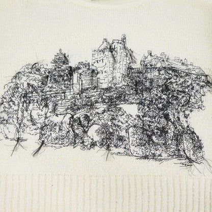 Dior Toile de Jouy Scottish Blend Knit Sweater Ivory Black — view 7