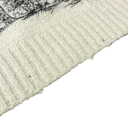Dior Toile de Jouy Scottish Blend Knit Sweater Ivory Black — view 9