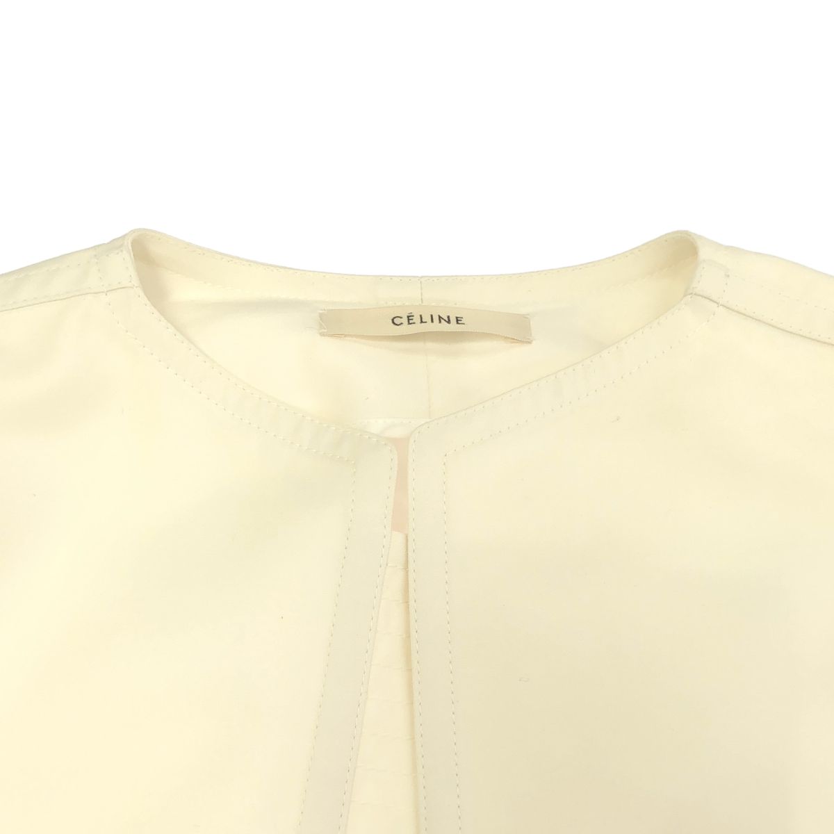 Celine by Phoebe Philo Double Belt Jacket 2 White 34 — view 4