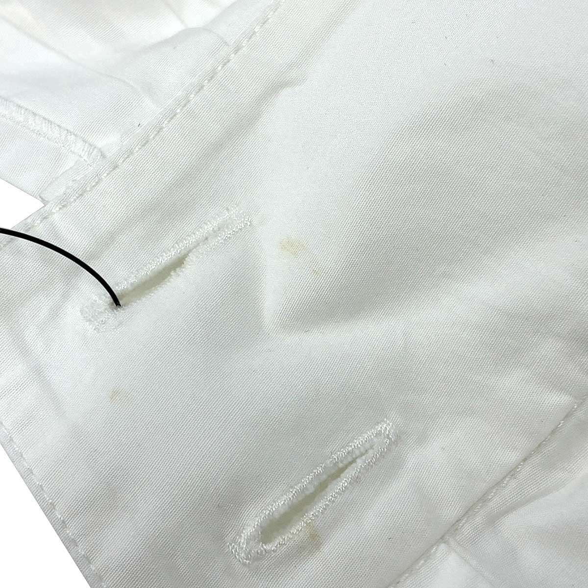 Chanel Bijou Button Sleeveless High Neck Blouse Shirt White 42 — view 8