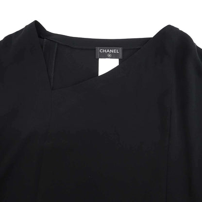 Chanel Pullover Silk Tunic Top Black 44 Sweater — view 4