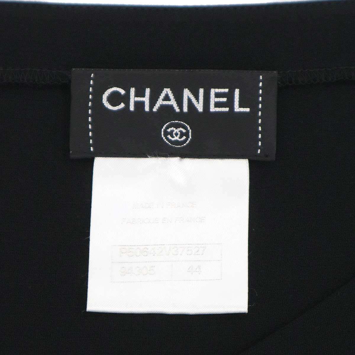 Chanel Pullover Silk Tunic Top Black 44 Sweater — view 3