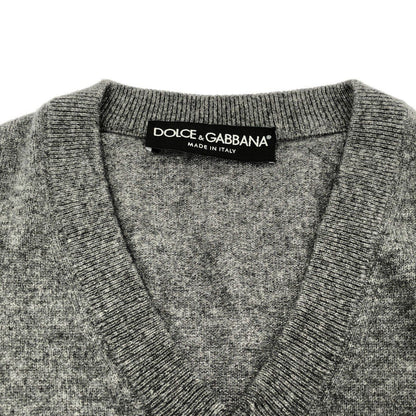 Dolce & Gabbana Neck Cashmere Knit Sweater Gray 46 — view 4