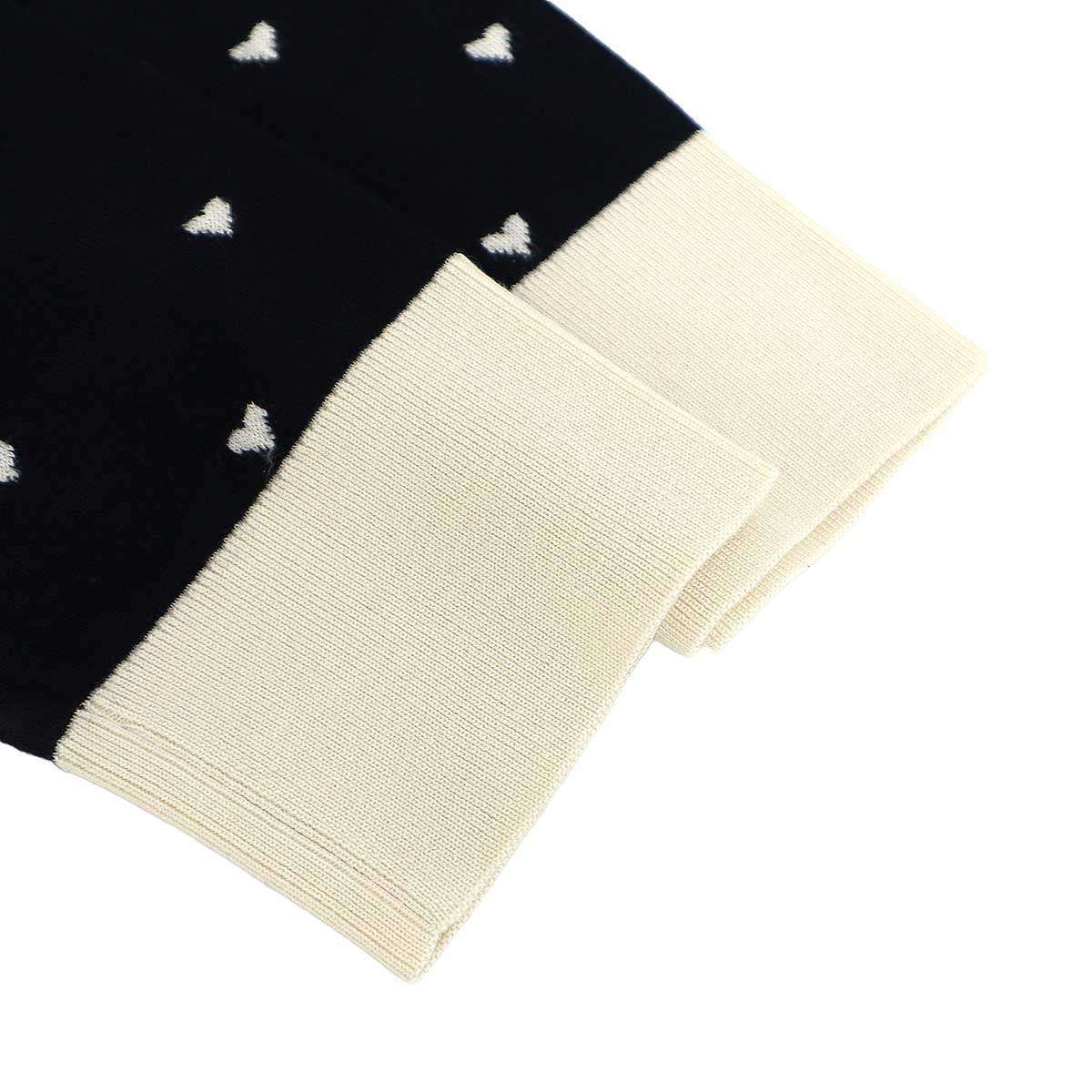 Hermes Cashmere Silk Heart Turtleneck Knit Sweater Navy Ivory 42 — view 5