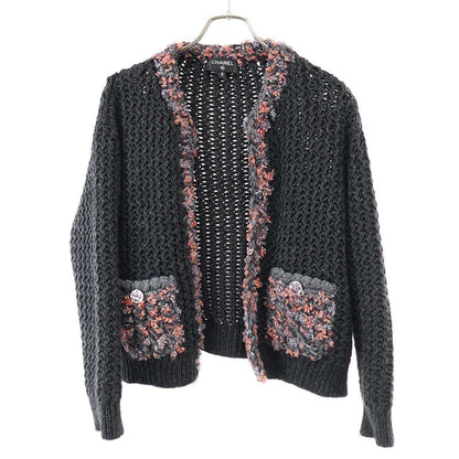 Chanel Pre Fall Cashmere Jersey Knit Cardigan Charcoal