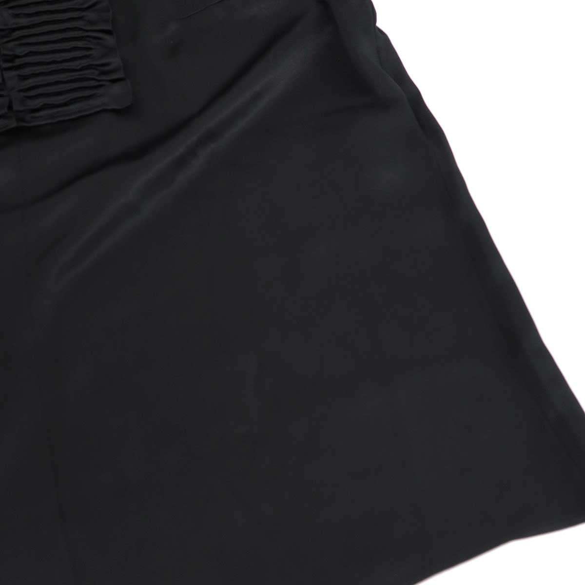 Chanel Silk Satin Sleeve Top Black 44 — view 5