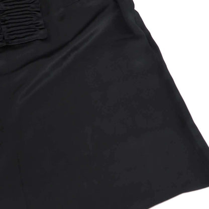 Chanel Silk Satin Sleeve Top Black 44 — view 5