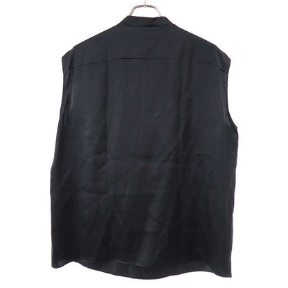 Chanel Silk Satin Sleeve Top Black 44 — view 2