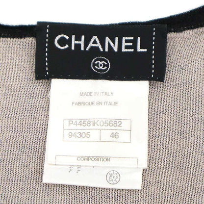 Chanel Cashmere Silk Knit Vest Black 46 — view 3