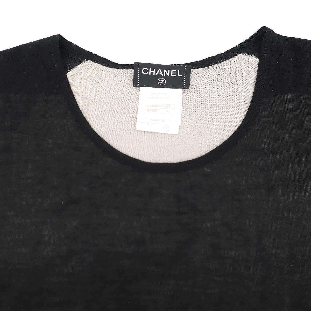 Chanel Cashmere Silk Knit Vest Black 46 — view 4