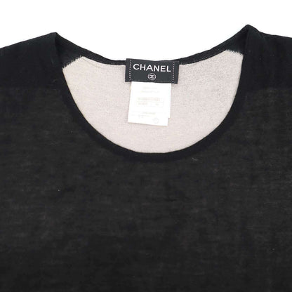 Chanel Cashmere Silk Knit Vest Black 46 — view 4