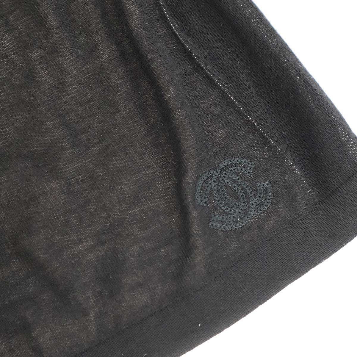 Chanel Cashmere Silk Knit Vest Black 46 — view 5