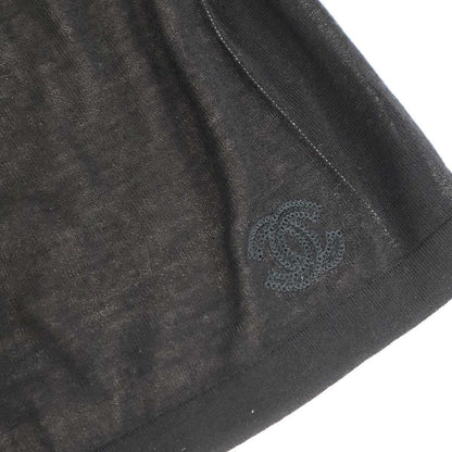 Chanel Cashmere Silk Knit Vest Black 46 — view 5