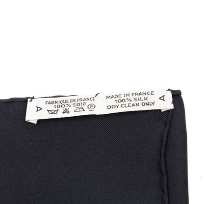 Hermes Carre 90 Spring Carriage Pattern Scarf Black Multicolor Silk — view 7