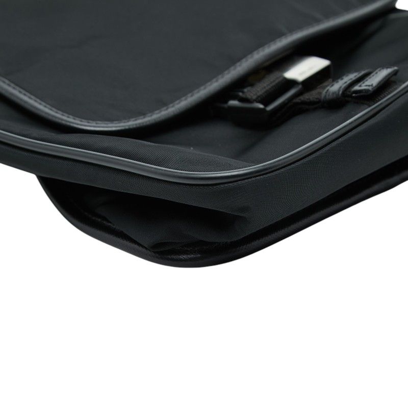 Prada Crossbody Shoulder Bag Black Nylon Leather — view 5