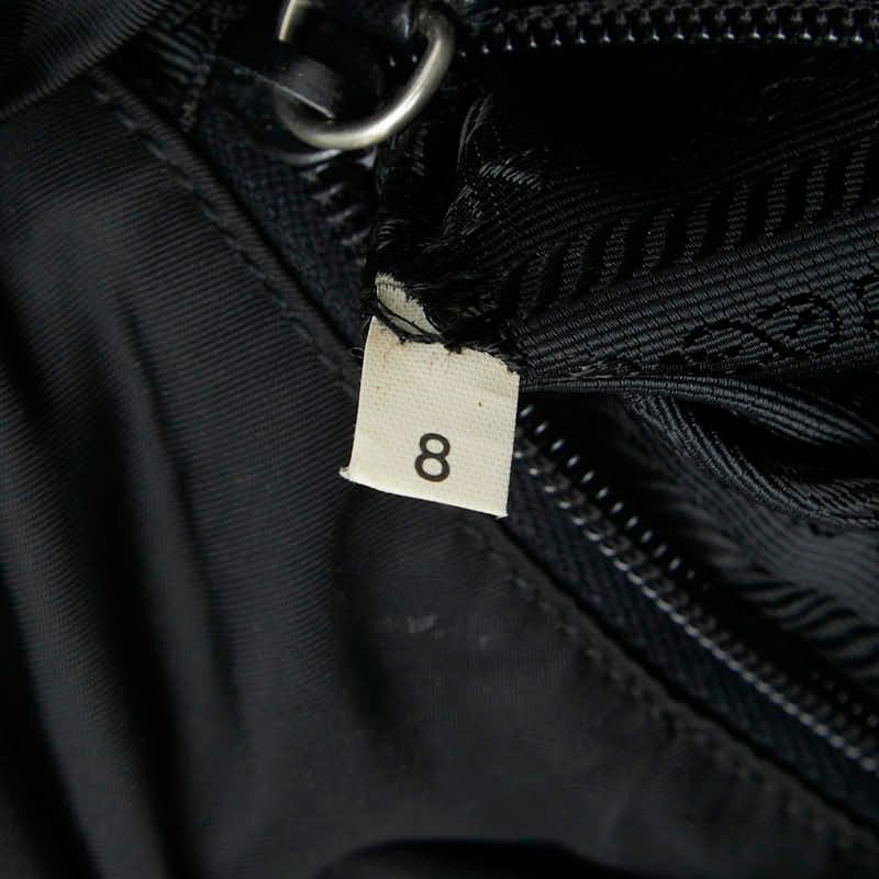 Prada Crossbody Shoulder Bag Black Nylon Leather — view 8