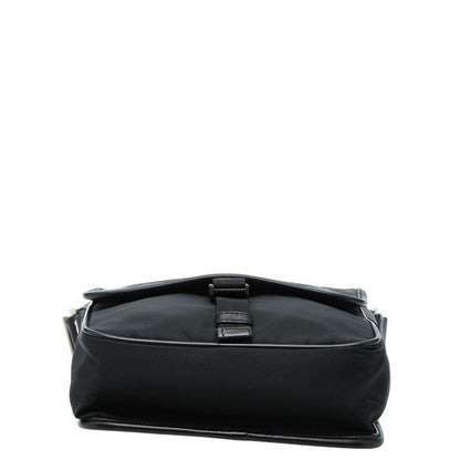 Prada Crossbody Shoulder Bag Black Nylon Leather — view 3