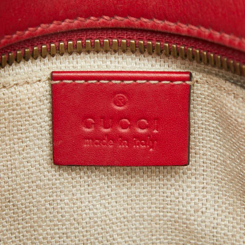 Gucci Web Crossbody Shoulder Bag Beige Brown Leather — view 9
